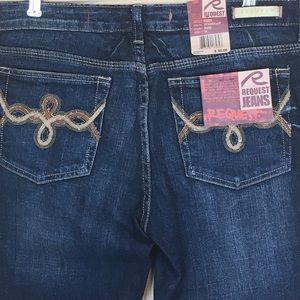 Request Denim Dark Wash Straight Leg Jeans
